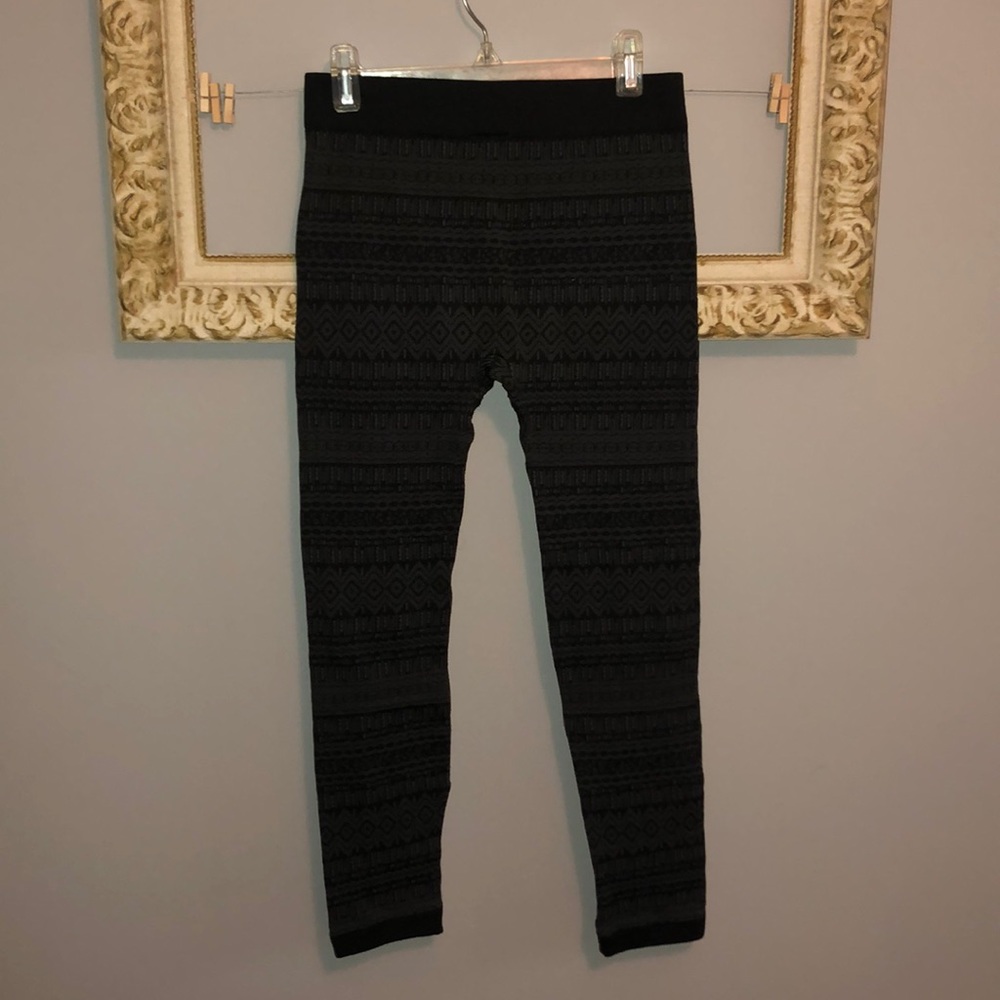 Woman’s tribal print tights, fleece lined